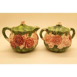 The Haldon Group "ROSE" Sugar & Creamer Set 1987